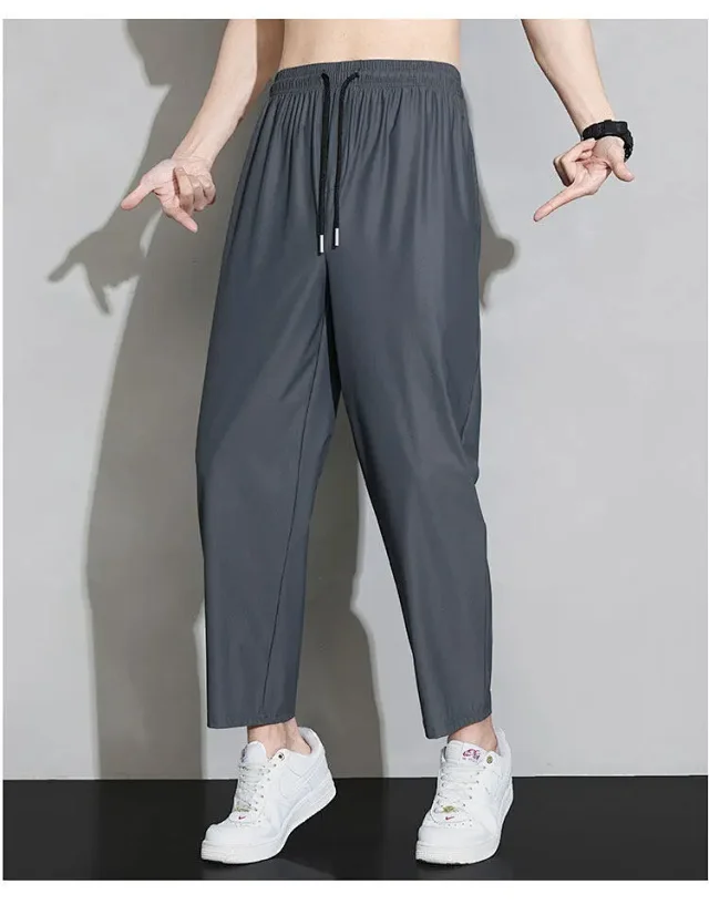 Men's Summer Ice Silk Joggers Detail