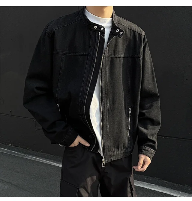 Men's Vintage Denim Jacket Detail