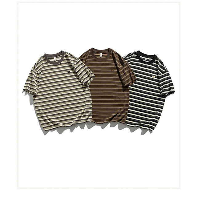 2025 Men's Striped Color - Blocked Tee Detail