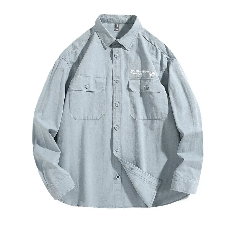 Men's Spring/Fall New Cotton Long-sleeve Shirt & Denim Work Jacket