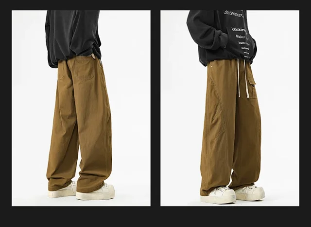 NASA Japanese Trendy Men's Cotton Cargo Pants Detail