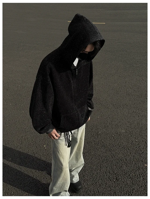 Men's Tweed Stripe Hoodie Detail