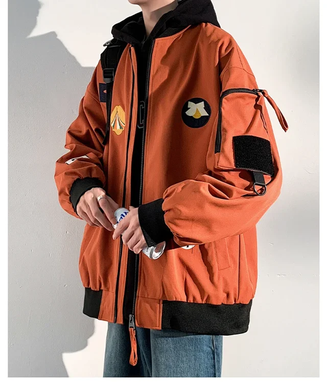 2025 Men's Autumn Stand-collar Flight Jacket Detail