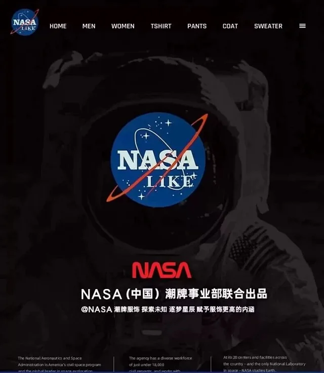 NASA Retro Striped Long-Sleeve Shirt Detail