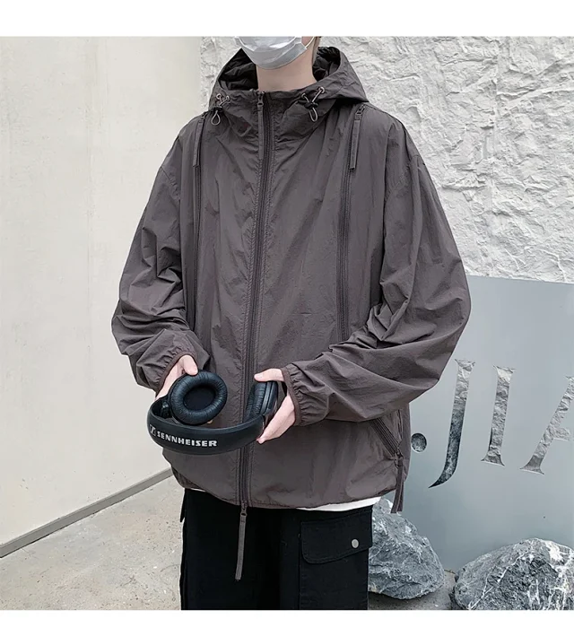 NASA Men's Zip Hooded Sun Jacket Detail