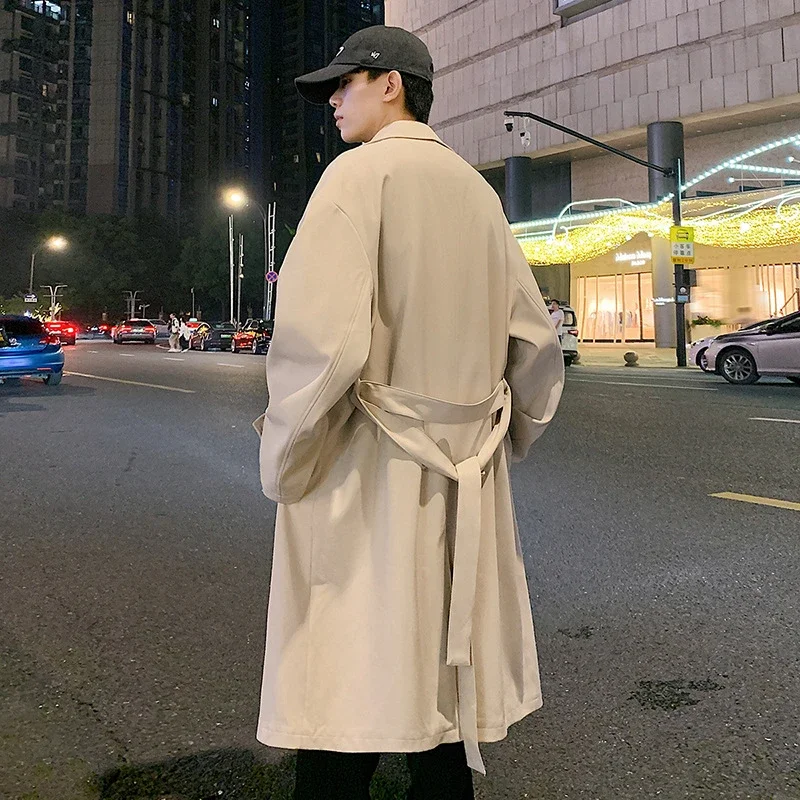 Men's Trench Coat - Long, Korean Style