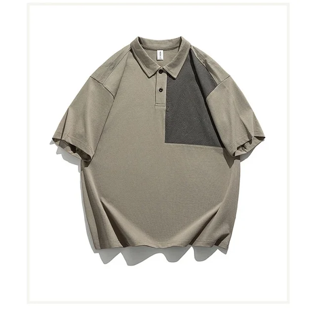 2025 Summer Men's Polo Shirt - Retro Colorblock Detail