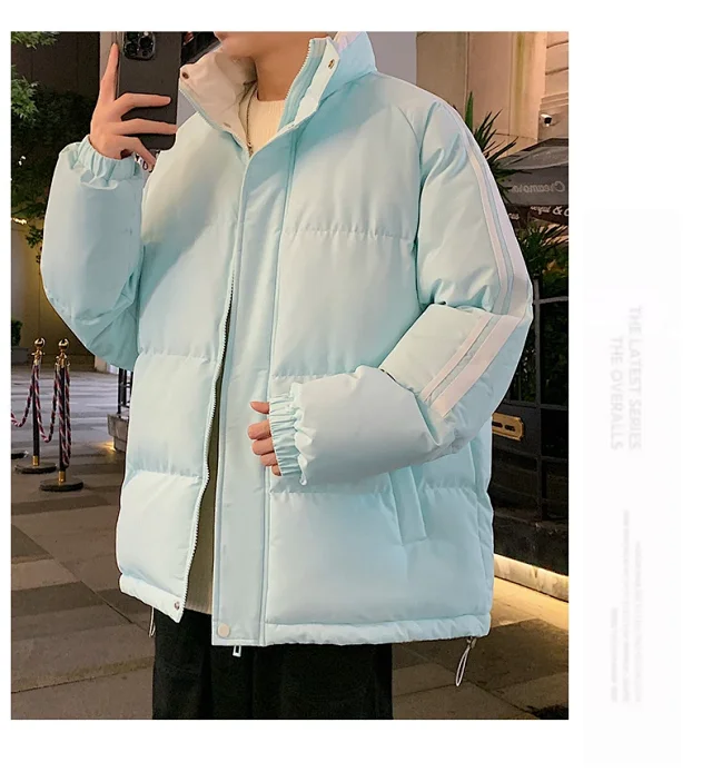 Unisex Three-Stripe Winter Puffer Detail