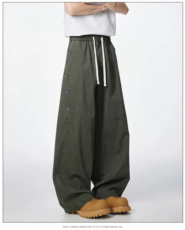 Men's BF Loose Wide-Leg Pants Detail