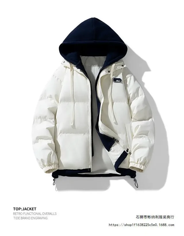 2025 FW Ins Hot Men's Puffer Jacket (Fake 2-in-1 Couple Style) Detail