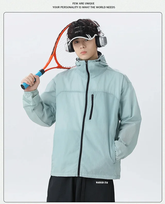 Unisex Summer UV-Resistant Hooded Skin Coat Detail