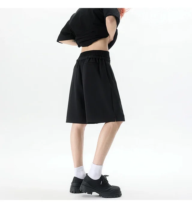 Men's Summer New Solid Color Five-point Shorts Detail