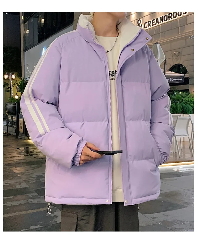 Unisex Three-Stripe Winter Puffer Detail