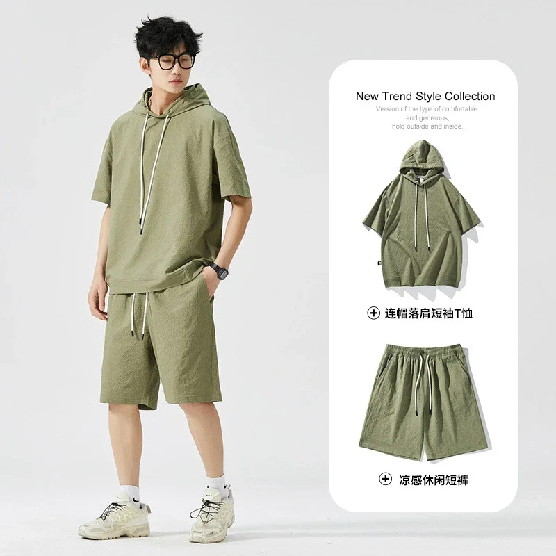 Men's Summer Hoodie & Shorts Set