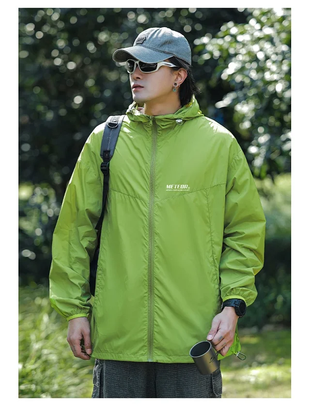 Mountain Style Hooded Summer Work Jacket (Unisex) Detail
