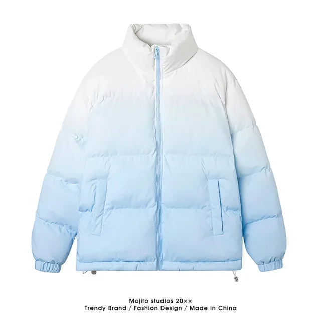 Gradient Stand-collar Men's Cotton Jacket 2025 Detail