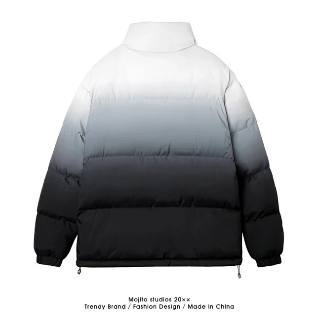 Gradient Stand-collar Men's Cotton Jacket 2025 Detail