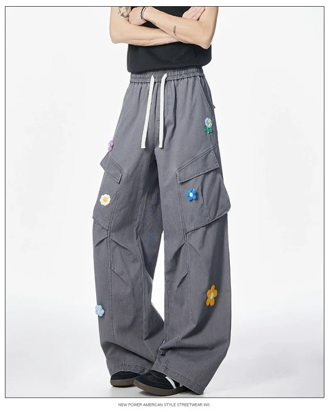 Hip Hop Retro Parachute Pants Detail