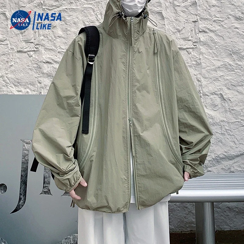 NASA Men's Zip Hooded Sun Jacket