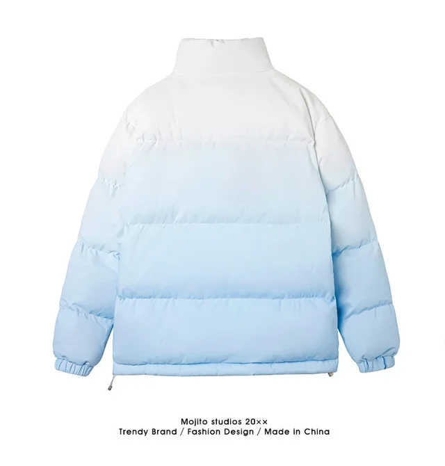 Gradient Stand-collar Men's Cotton Jacket 2025 Detail