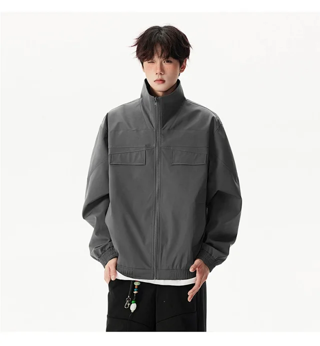 Men's Retro Work Jacket - Street Style Detail