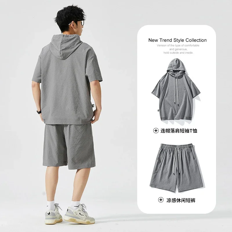 Men's Summer Hoodie & Shorts Set