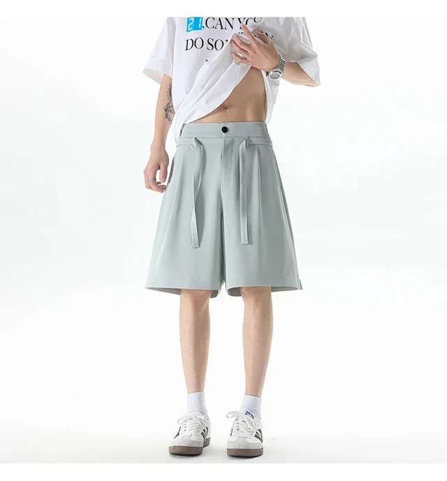 Men's Summer New Solid Color Five-point Shorts Detail