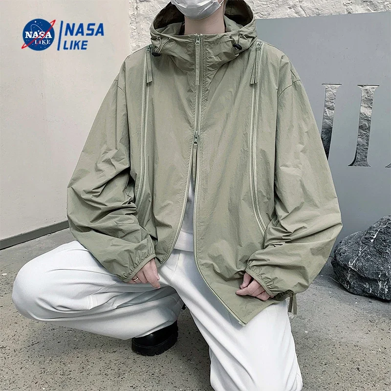 NASA Men's Zip Hooded Sun Jacket