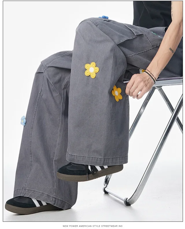 Hip Hop Retro Parachute Pants Detail