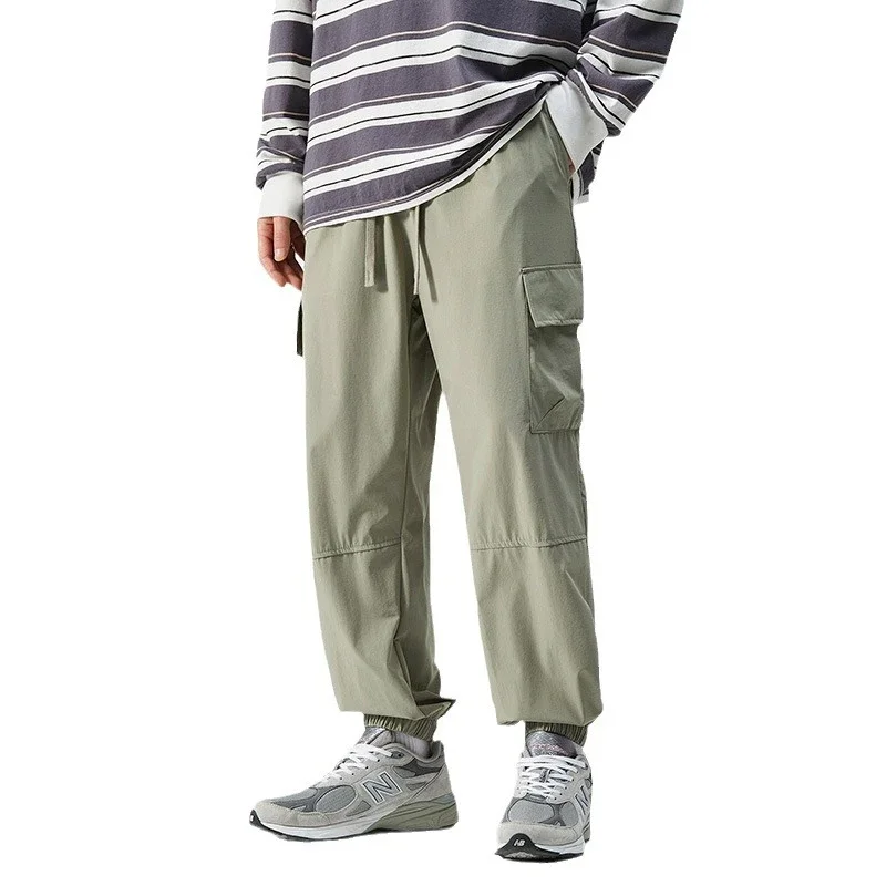 2025 Spring/Summer Men's Elastic Ice Silk Pants