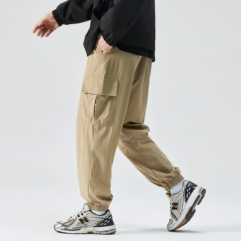 2025 Spring/Summer Men's Elastic Ice Silk Pants