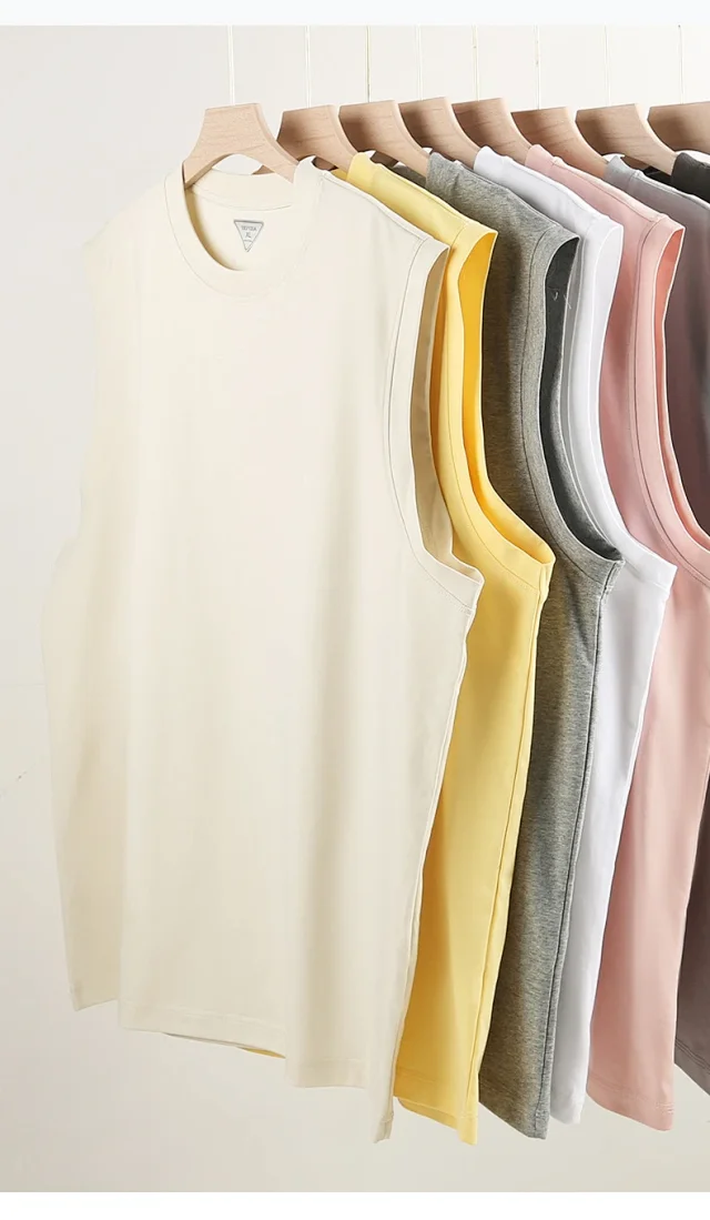 Solona Men's Heavyweight Sleeveless Ice Silk T-shirt Detail