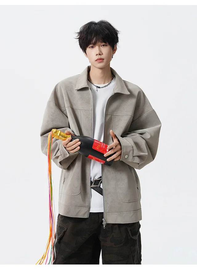 Autumn PU Men's Jacket (Couple Style) Detail