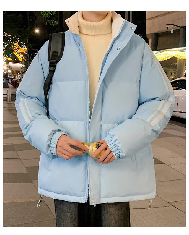 Unisex Three-Stripe Winter Puffer Detail