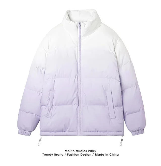 Gradient Stand-collar Men's Cotton Jacket 2025 Detail