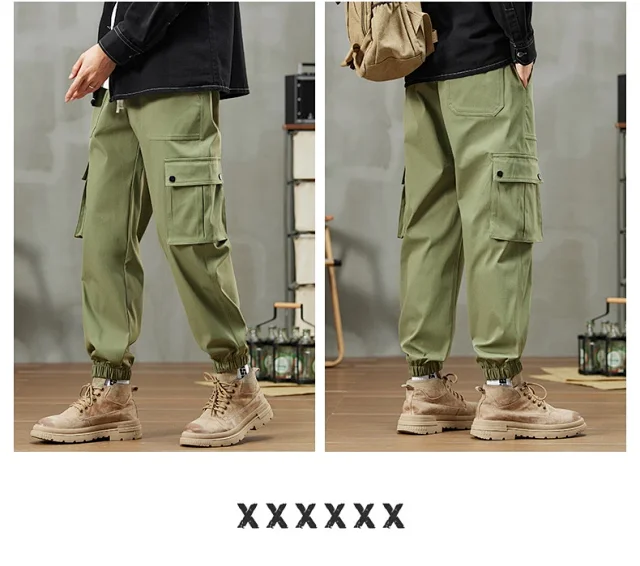 Men's Retro Cargo Joggers Detail