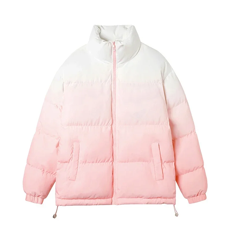 Gradient Stand-collar Men's Cotton Jacket 2025
