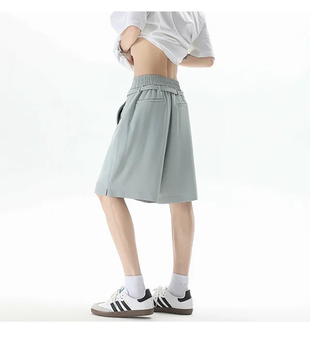 Men's Summer New Solid Color Five-point Shorts Detail