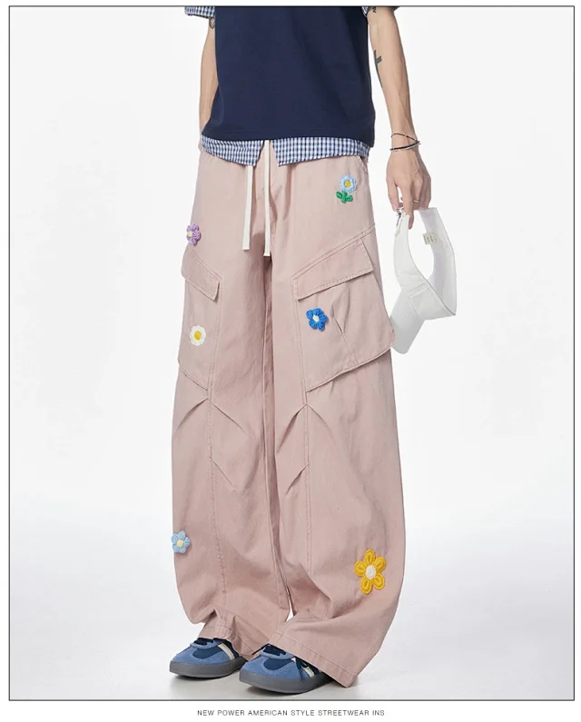 Hip Hop Retro Parachute Pants Detail