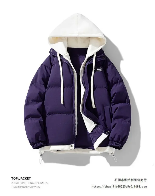 2025 FW Ins Hot Men's Puffer Jacket (Fake 2-in-1 Couple Style) Detail