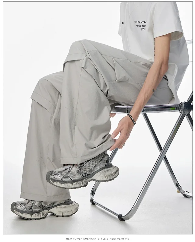 2025 Summer Men's Parachute Pants Detail