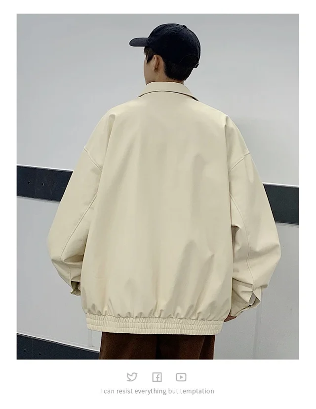 Unisex PU Motorcycle Jacket Detail