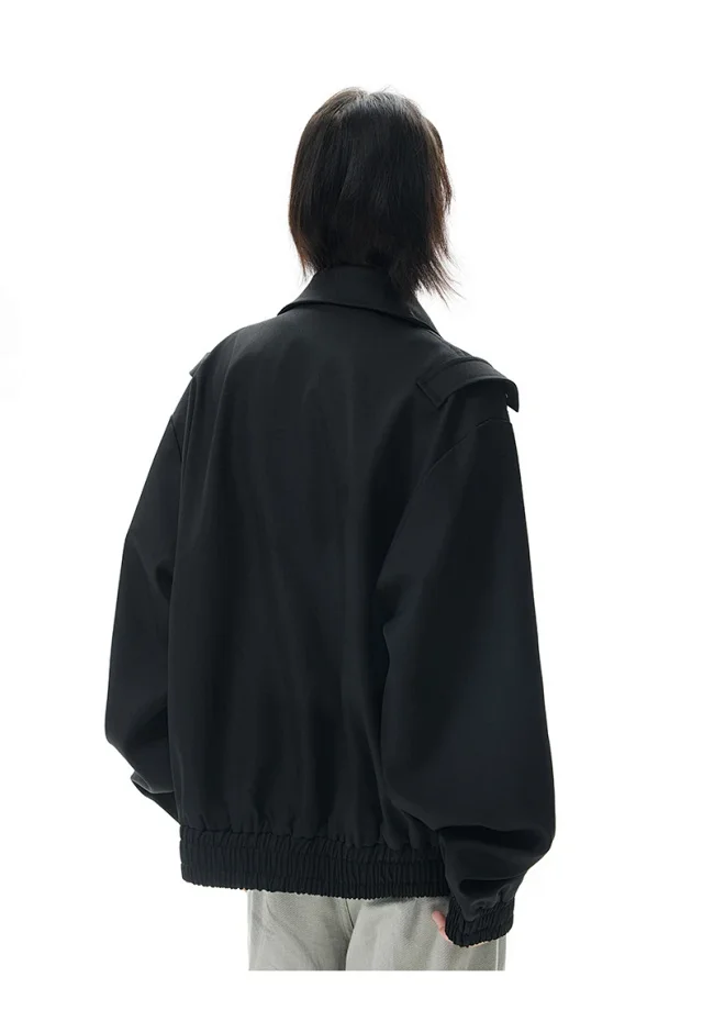 Men's Retro Flight Jacket with Zip Design Detail