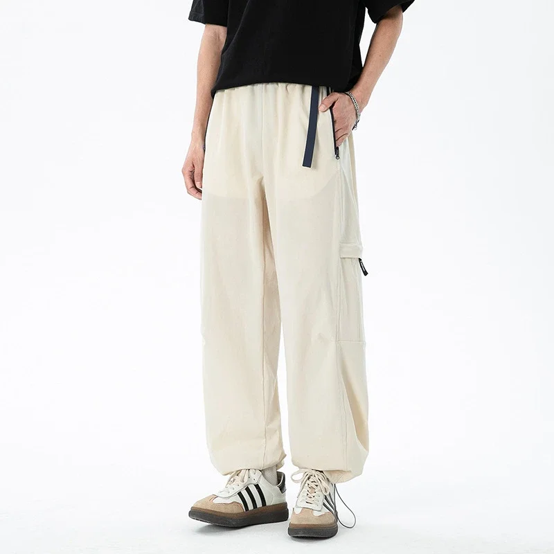 Unisex 2025 Summer Thin Loose Straight Cargo Pants