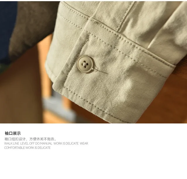 Japanese Workwear Shirt for Men Detail