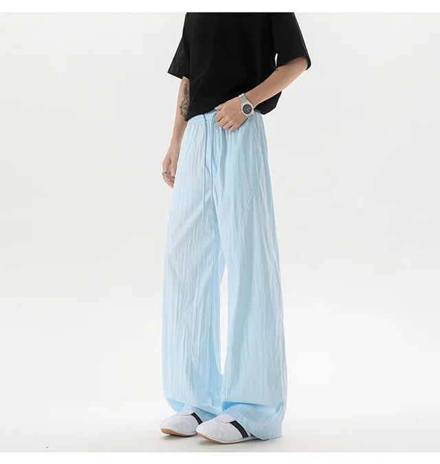 Trendy Men's Summer Ice Silk Pants Detail