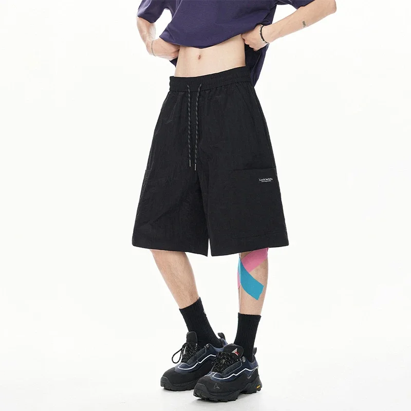 Men's Loose Straight Ice Silk Shorts