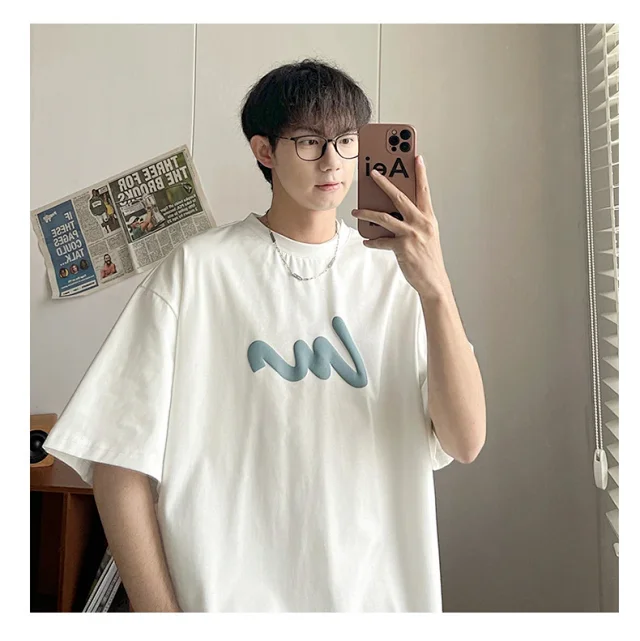 Summer Men's Trendy Short Sleeve T-shirt Detail
