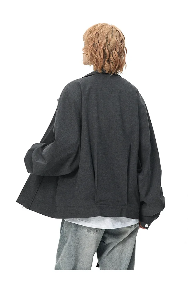 Men's Streetwear Bomber Jacket Detail