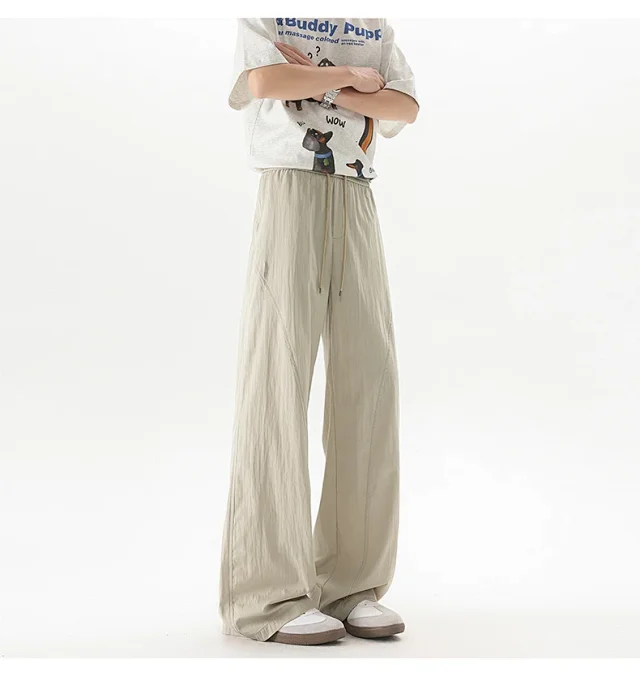 Trendy Men's Summer Ice Silk Pants Detail
